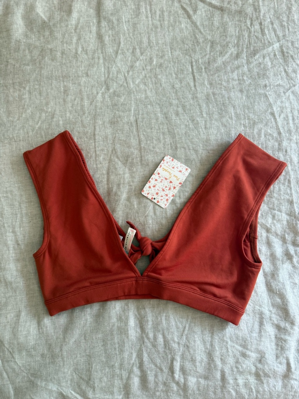Free People Rust Knot-Front Bandeau Bralette